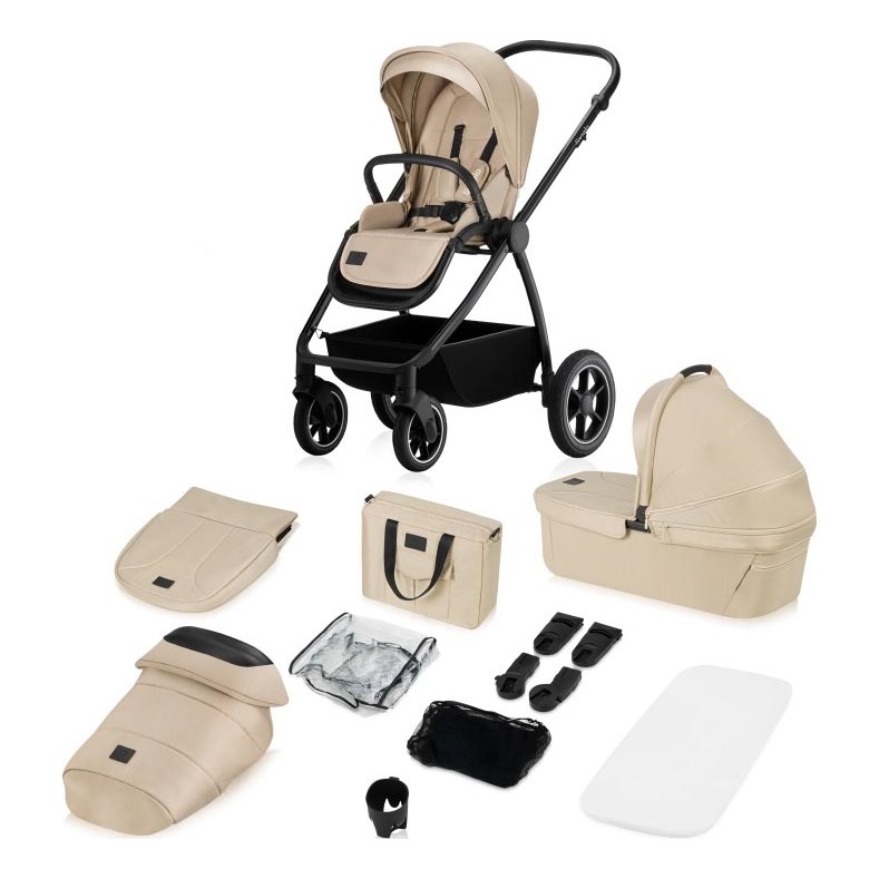 Lionelo - Kombinationsklapvogn 2-i-1 MERIL Beige Sand