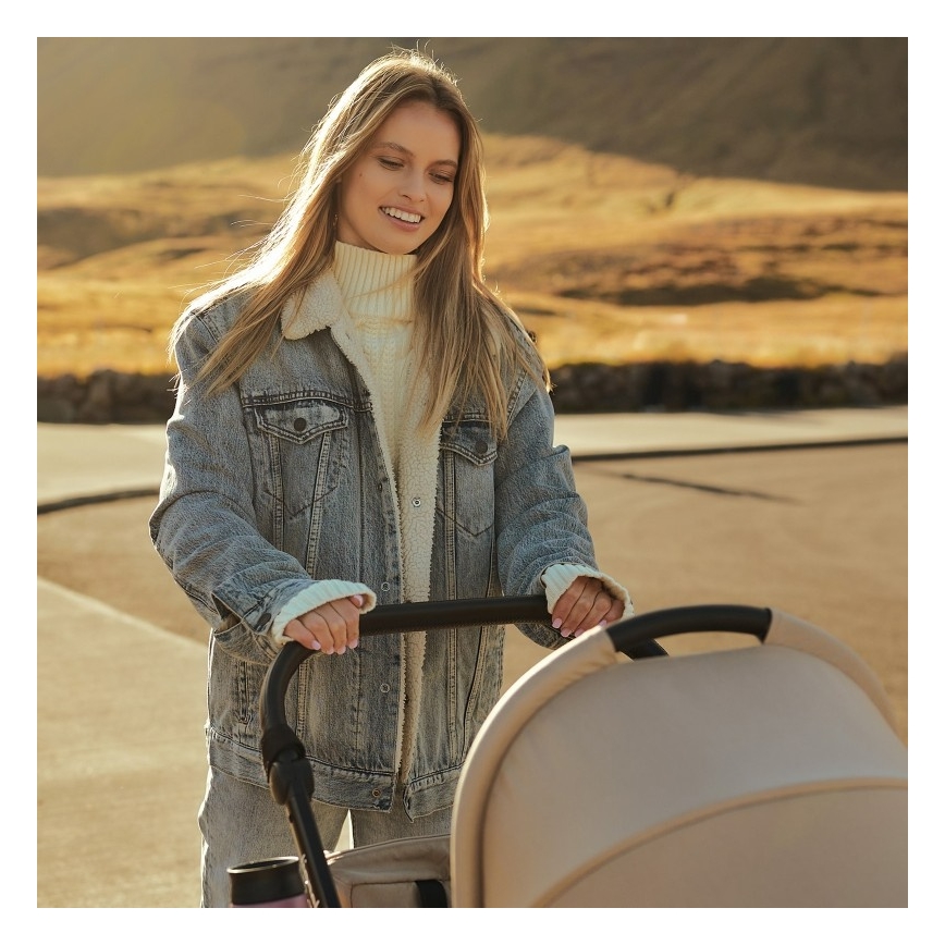 Lionelo - Kombinationsklapvogn 2-i-1 MERIL Beige Sand