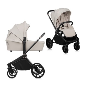 Lionelo - Kombineret 2-i-1 barnevogn MIKA PLUS Beige Sand