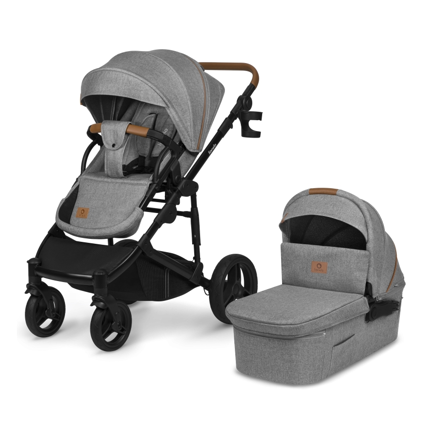 Lionelo - Kombineret 2-i-1 klapvogn MARI TOUR Grey Stone