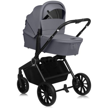 Lionelo - Kombineret 2-i-1 klapvogn MIKA PLUS Grey Stone