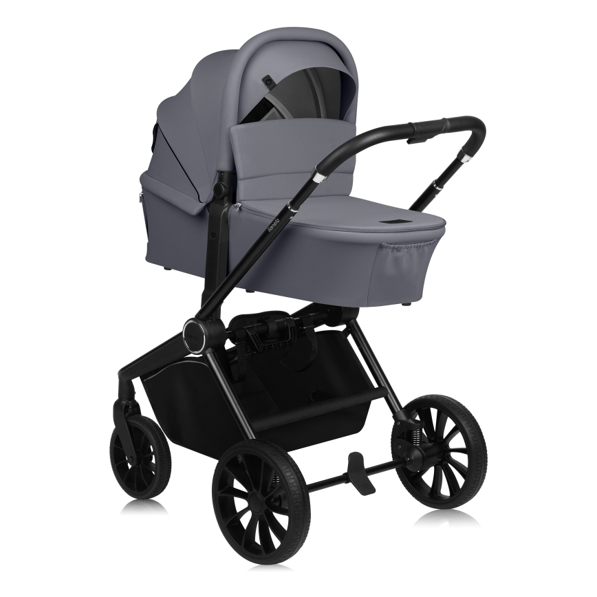 Lionelo - Kombineret 2-i-1 klapvogn MIKA PLUS Grey Stone