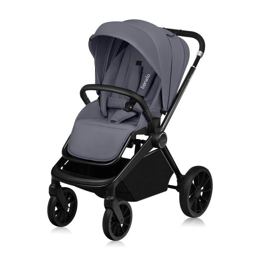 Lionelo - Kombineret 2-i-1 klapvogn MIKA PLUS Grey Stone