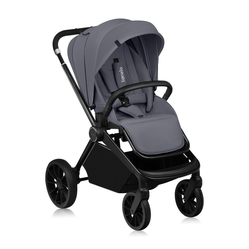 Lionelo - Kombineret 2-i-1 klapvogn MIKA PLUS Grey Stone