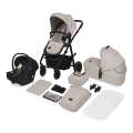 Lionelo - Kombineret 3-i-1 barnevogn AMBER PLUS beige sand
