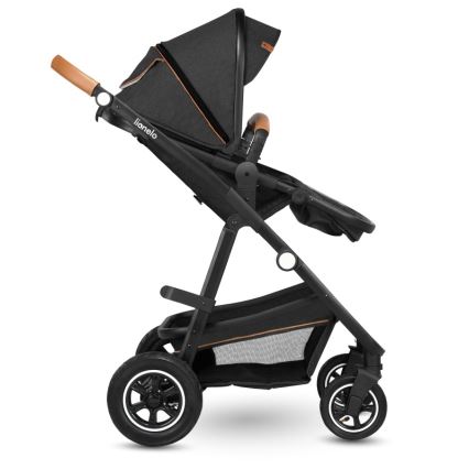 Lionelo - Kombineret 3-i-1 klapvogn AMBER Grey Graphite