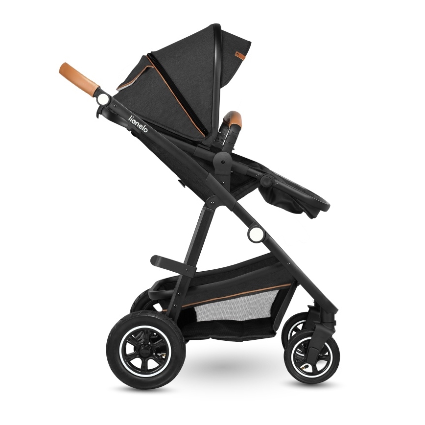 Lionelo - Kombineret 3-i-1 klapvogn AMBER Grey Graphite