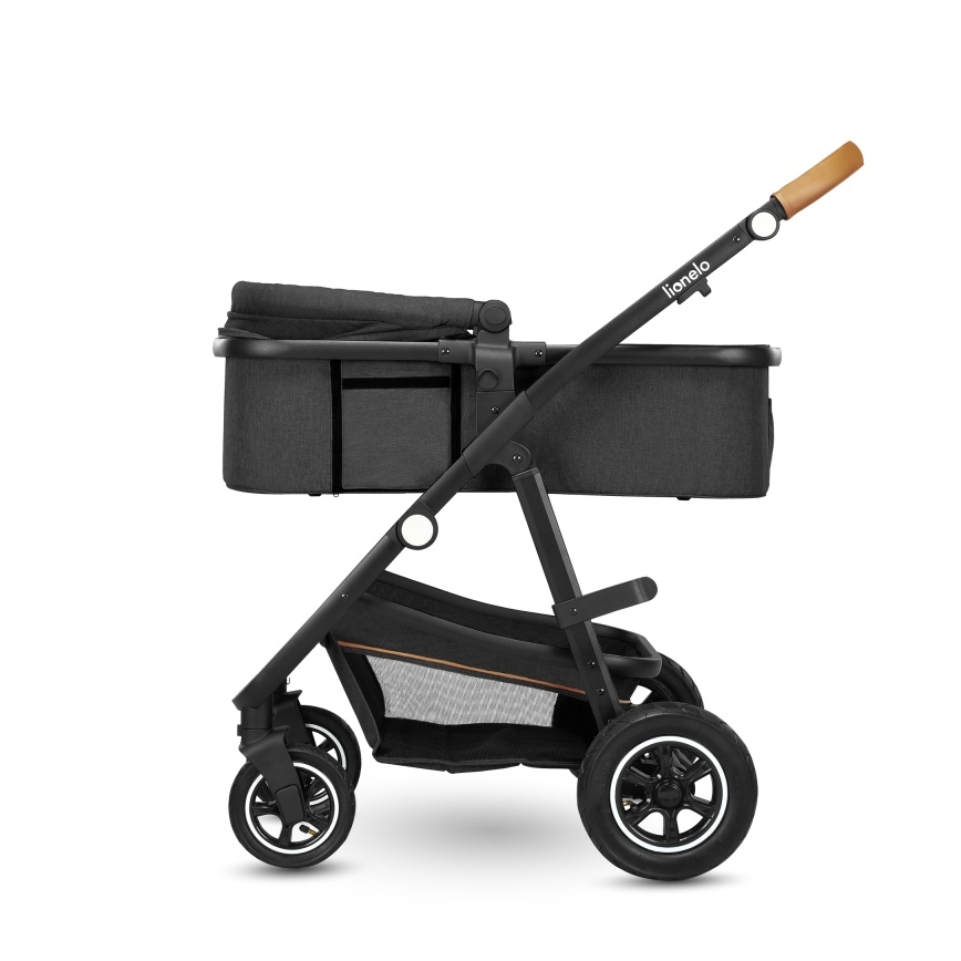 Lionelo - Kombineret 3-i-1 klapvogn AMBER Grey Graphite