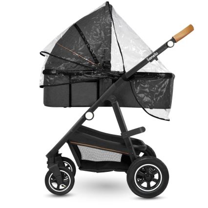 Lionelo - Kombineret 3-i-1 klapvogn AMBER Grey Graphite