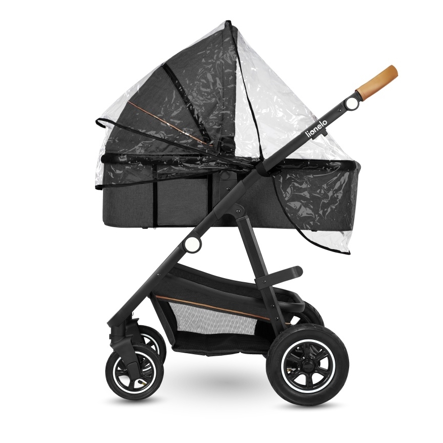Lionelo - Kombineret 3-i-1 klapvogn AMBER Grey Graphite