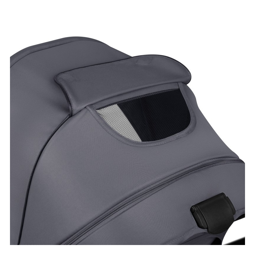 Lionelo - Kombineret 3-i-1 klapvogn AMBER PLUS, grå grafit