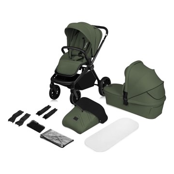Lionelo - Kombineret barnevogn 2i1 MIKA PLUS Green Olive