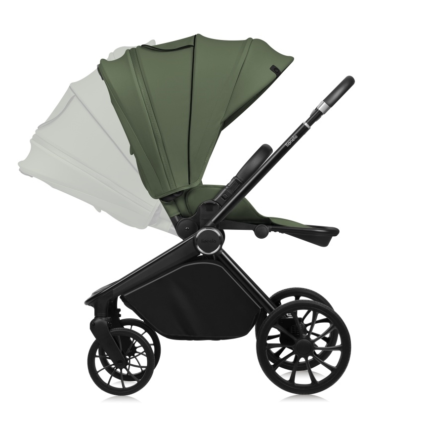 Lionelo - Kombineret barnevogn 2i1 MIKA PLUS Green Olive
