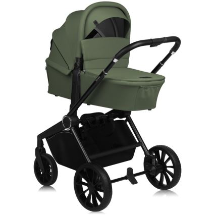 Lionelo - Kombineret barnevogn 2i1 MIKA PLUS Green Olive