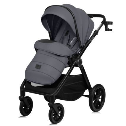 Lionelo - Kombineret barnevogn 3-i-1 LAYLA Grey Stone