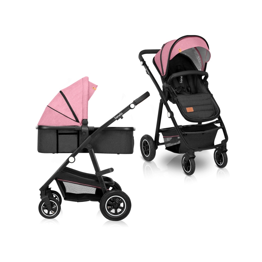 Lionelo - Kombineret klapvogn 2-i-1 AMBER Pink Rose