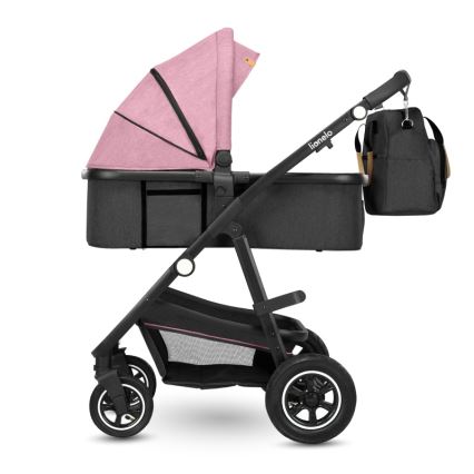 Lionelo - Kombineret klapvogn 2-i-1 AMBER Pink Rose