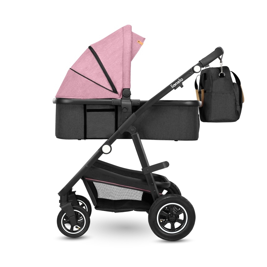 Lionelo - Kombineret klapvogn 2-i-1 AMBER Pink Rose