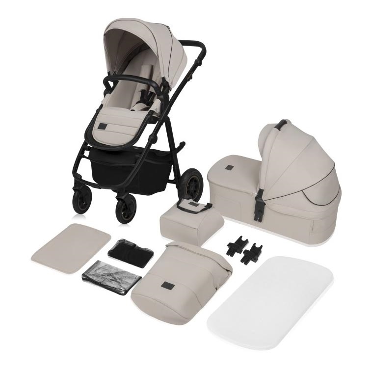 Lionelo - Kombineret klapvogn 2-i-1 AMBER PLUS Beige Sand