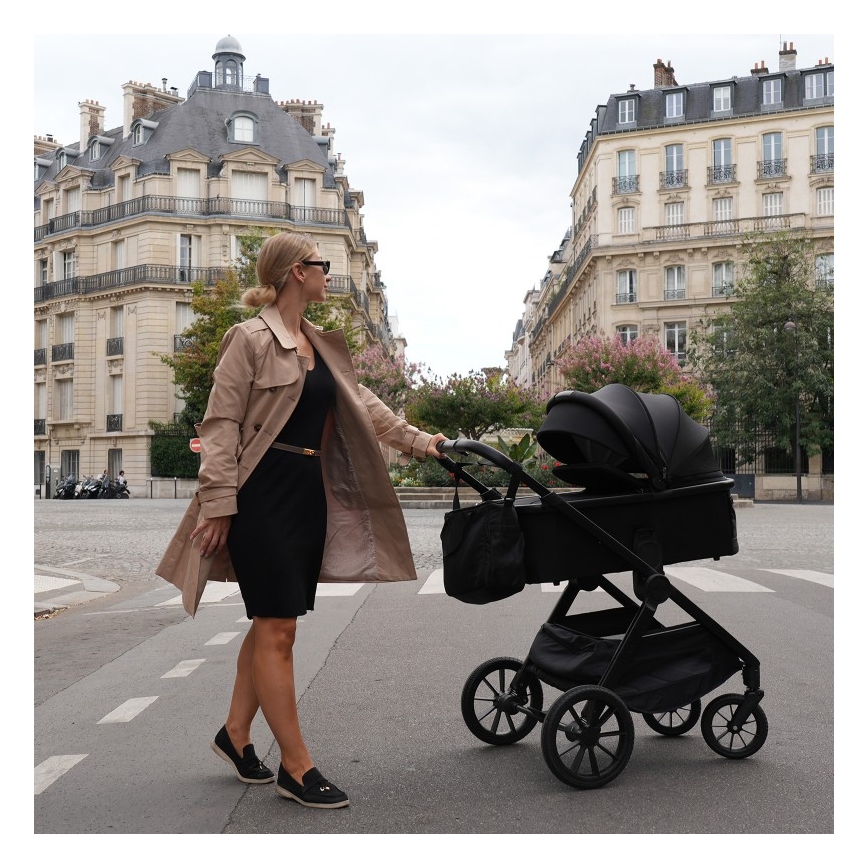 Lionelo - Kombineret klapvogn 2-i-1 LAYLA Black Onyx