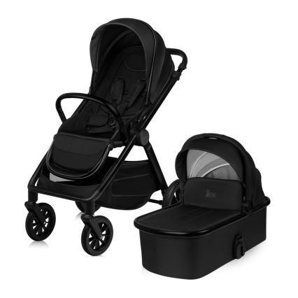 Lionelo - Kombineret klapvogn 2-i-1 LAYLA Black Onyx