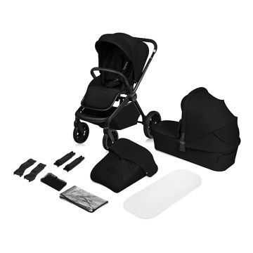 Lionelo - Kombineret klapvogn 2-i-1 MIKA PLUS Sort Onyx