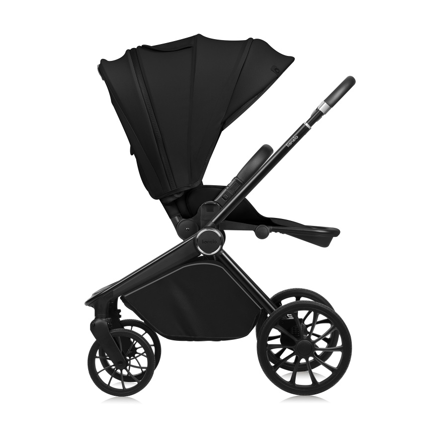 Lionelo - Kombineret klapvogn 2-i-1 MIKA PLUS Sort Onyx