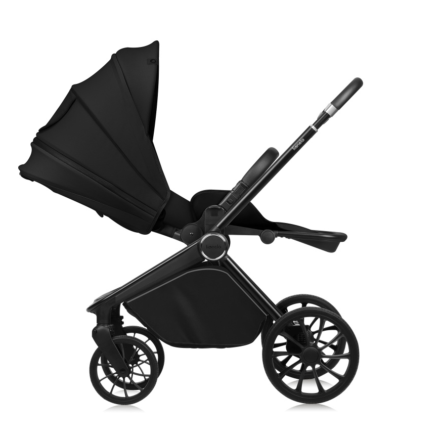 Lionelo - Kombineret klapvogn 2-i-1 MIKA PLUS Sort Onyx
