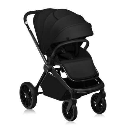 Lionelo - Kombineret klapvogn 2-i-1 MIKA PLUS Sort Onyx