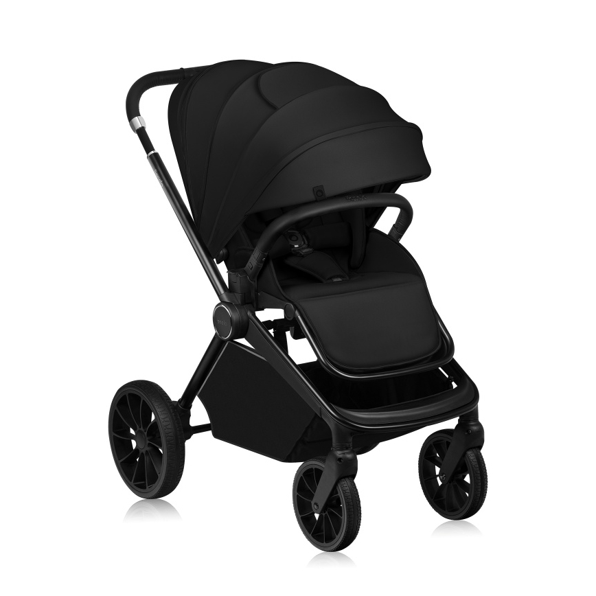 Lionelo - Kombineret klapvogn 2-i-1 MIKA PLUS Sort Onyx