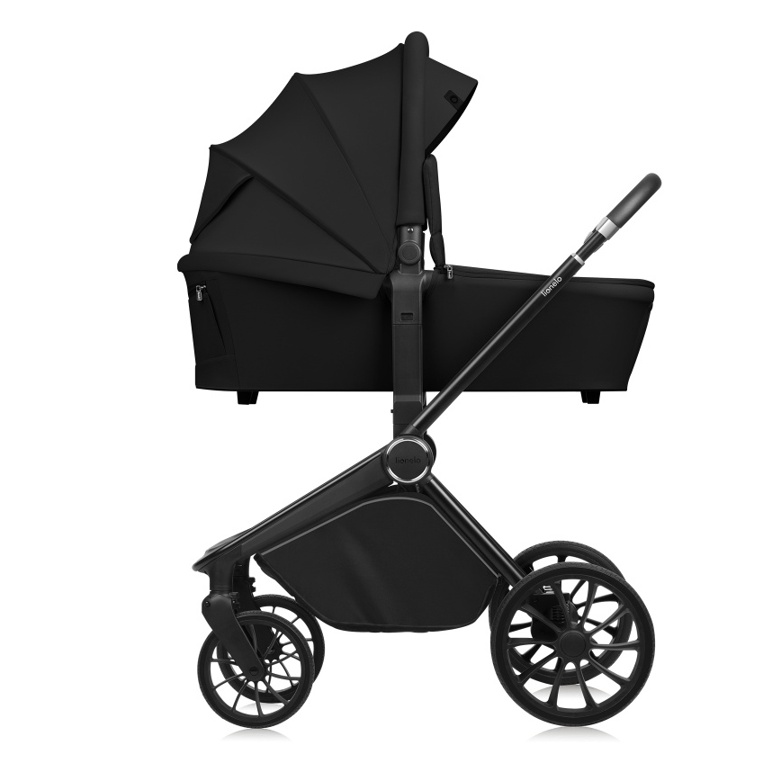 Lionelo - Kombineret klapvogn 2-i-1 MIKA PLUS Sort Onyx