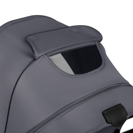 Lionelo - Kombineret klapvogn 3-i-1 AMBER PLUS grå Graphite