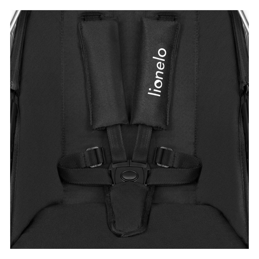 Lionelo - Kombineret klapvogn 3-i-1 AMBER Sort/Sølv