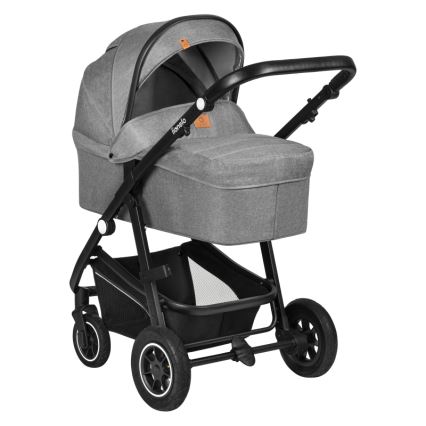 Lionelo - Kombineret klapvogn 3-i-1 BIANKA Grey Stone