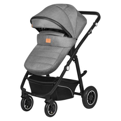 Lionelo - Kombineret klapvogn 3-i-1 BIANKA Grey Stone
