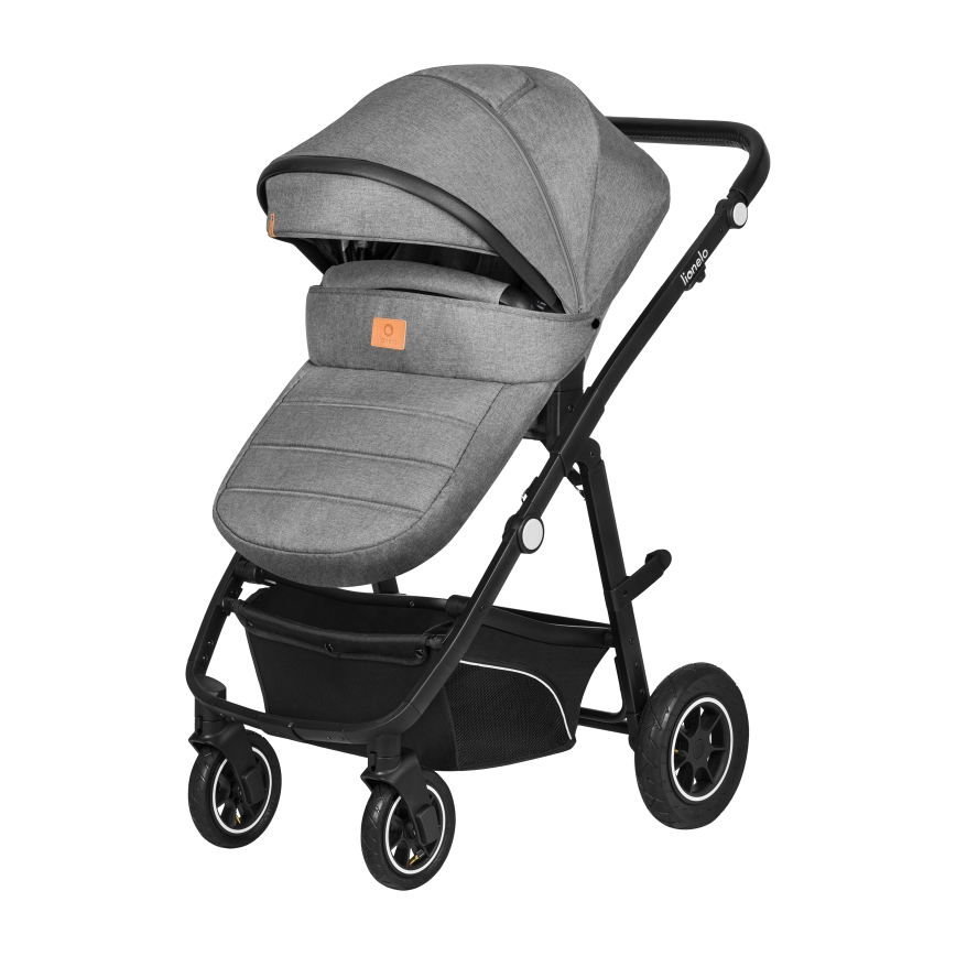 Lionelo - Kombineret klapvogn 3-i-1 BIANKA Grey Stone