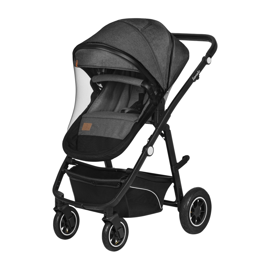 Lionelo - Kombineret klapvogn 3-i-1 BIANKA Grey Stone