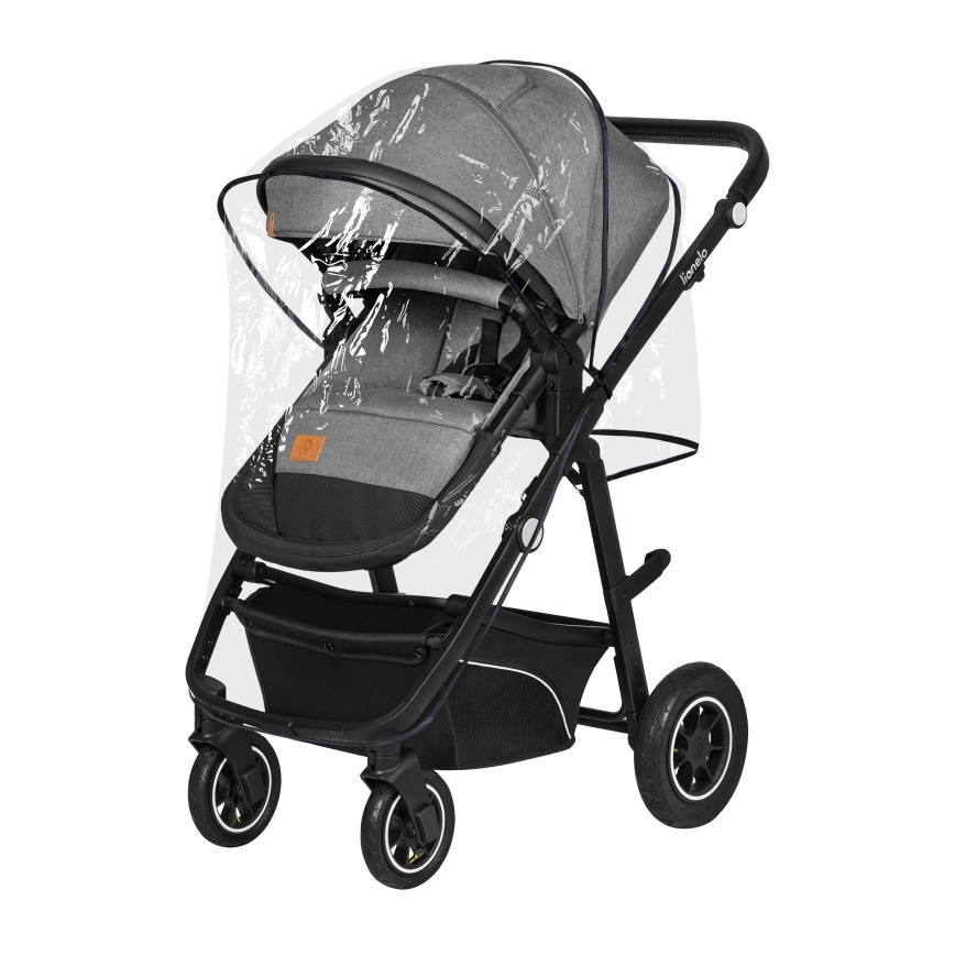 Lionelo - Kombineret klapvogn 3-i-1 BIANKA Grey Stone