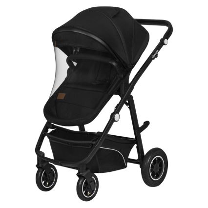 Lionelo - Kombineret klapvogn 3-i-1 BIANKA Sort Onyx