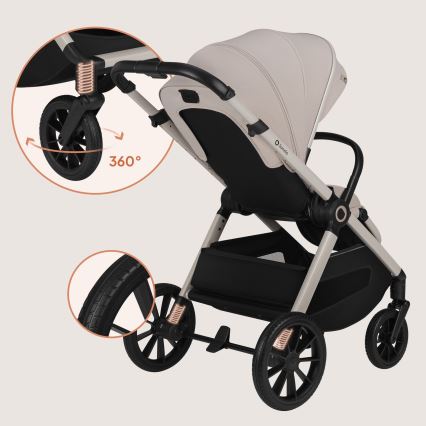 Lionelo - Kombineret klapvogn 3-i-1 LAYLA Beige sand