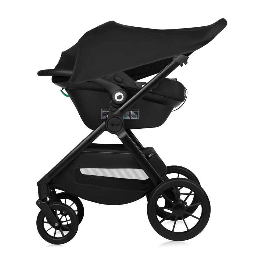 Lionelo - Kombineret klapvogn 3-i-1 LAYLA Black Onyx
