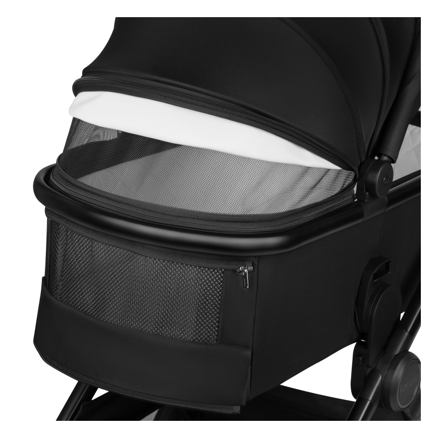 Lionelo - Kombineret klapvogn 3-i-1 LAYLA Black Onyx