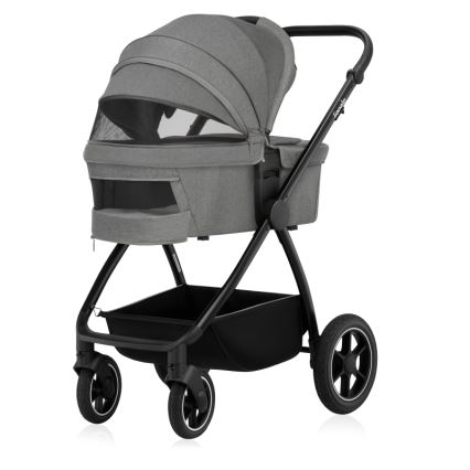 Lionelo - Kombineret klapvogn 3-i-1 MERIL Grey Stone