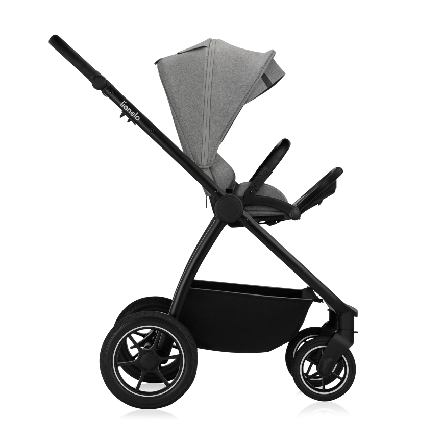 Lionelo - Kombineret klapvogn 3-i-1 MERIL Grey Stone