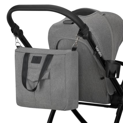 Lionelo - Kombineret klapvogn 3-i-1 MERIL Grey Stone