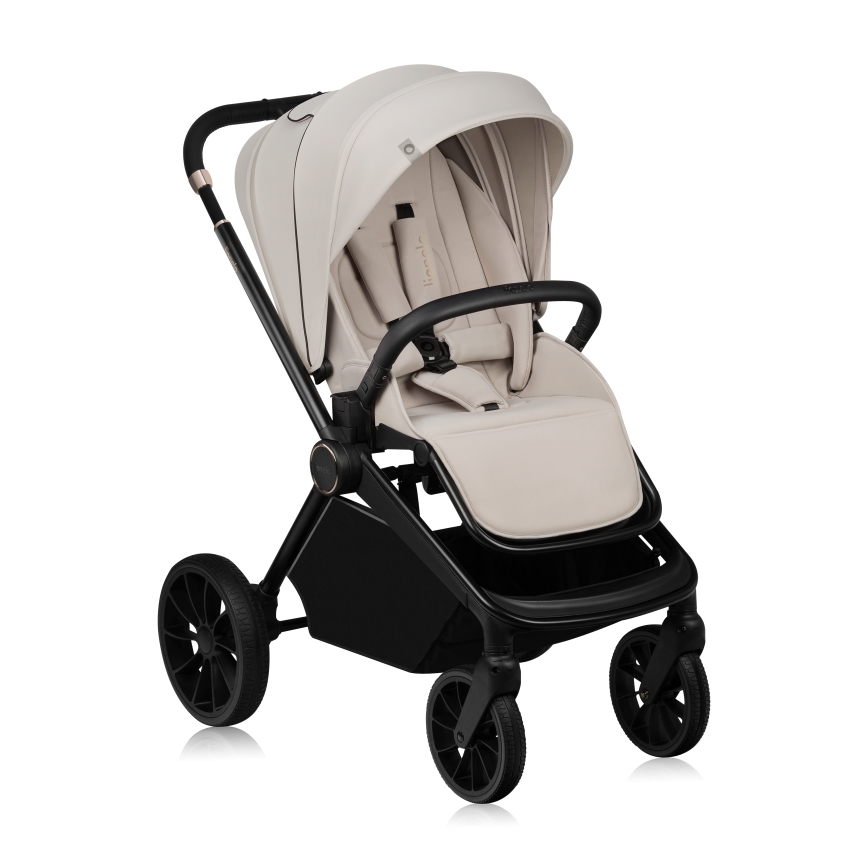 Lionelo - Kombineret klapvogn 3-i-1 MIKA PLUS Beige Sand