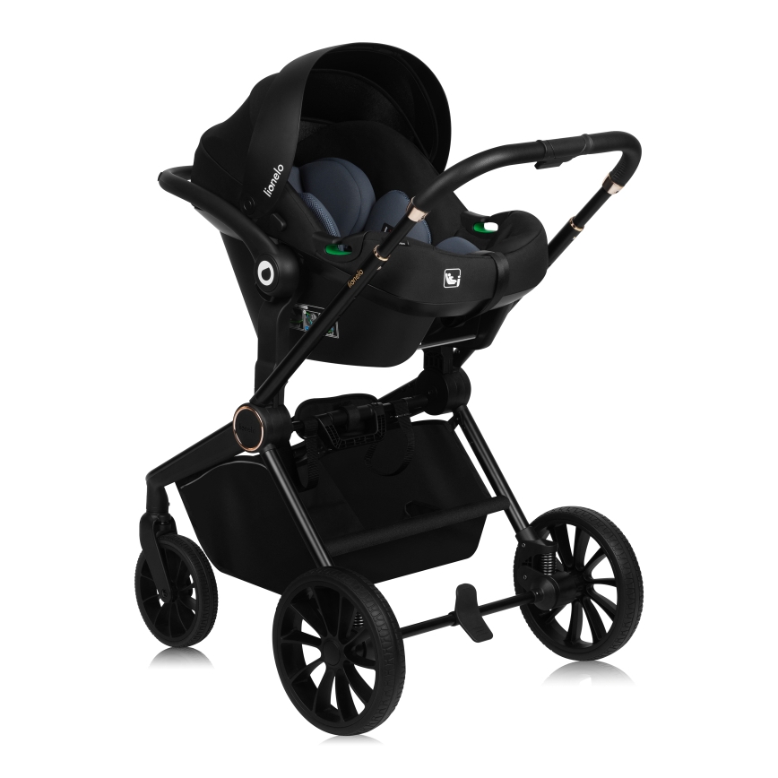 Lionelo - Kombineret klapvogn 3-i-1 MIKA PLUS Beige Sand