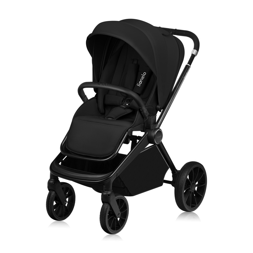 Lionelo - Kombineret klapvogn 3-i-1 MIKA PLUS Black Onyx