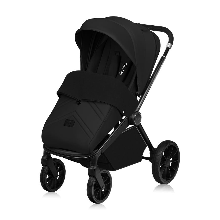 Lionelo - Kombineret klapvogn 3-i-1 MIKA PLUS Black Onyx