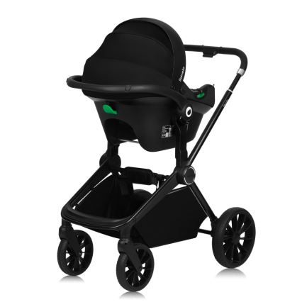 Lionelo - Kombineret klapvogn 3-i-1 MIKA PLUS Black Onyx